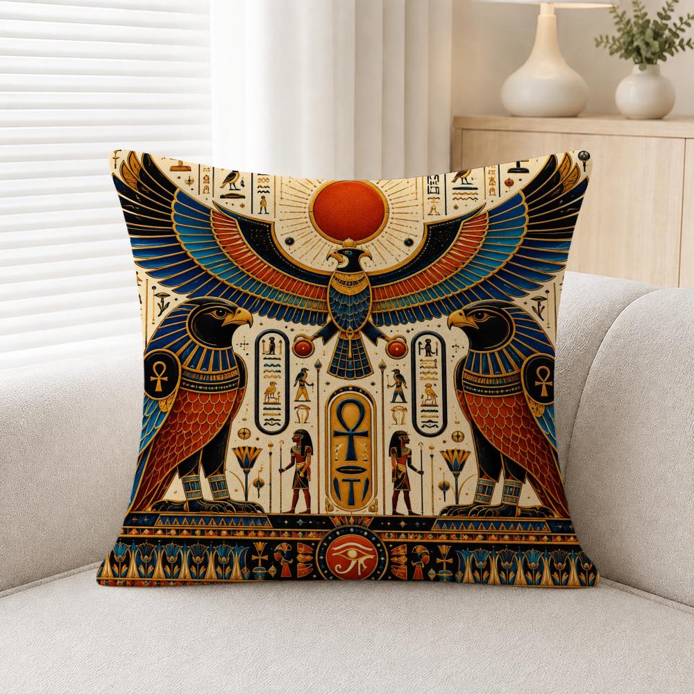 Art Majestic Mystery Ancient Egyptian Art Cushion Cover Soft Plush Fluffy Throw Pillow Cases For Sofa Bedroom Home Decor