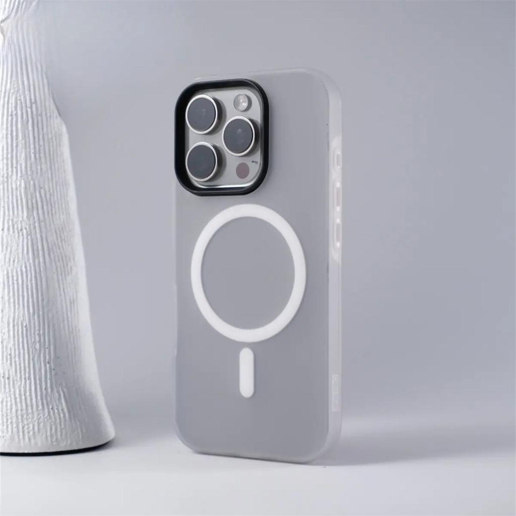 Luxury Candy Color 2 IN1 Case for iPhone 17 16 15 14 Plus 13 12 Pro Max 11 for Magsafe Magnetic Wireless Charge Matte Soft Cover