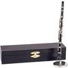 Miniature Clarinet Replicas with Stand and Case Gold Plated Model Musical Instrument Decoration For Music Lovers