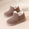Women's Slip-On Winter Boots Thick Insulated Cold Weather Shoes with Non-Slip Rubber Sole Cozy Indoor/Outdoor House Shoes