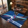 New York Rangers Personalisierter Kristall-Samtteppich, Benutzerdefinierter Name Text Weicher Anti-Rutsch-Teppich für Wohnzimmer Schlafzimmer