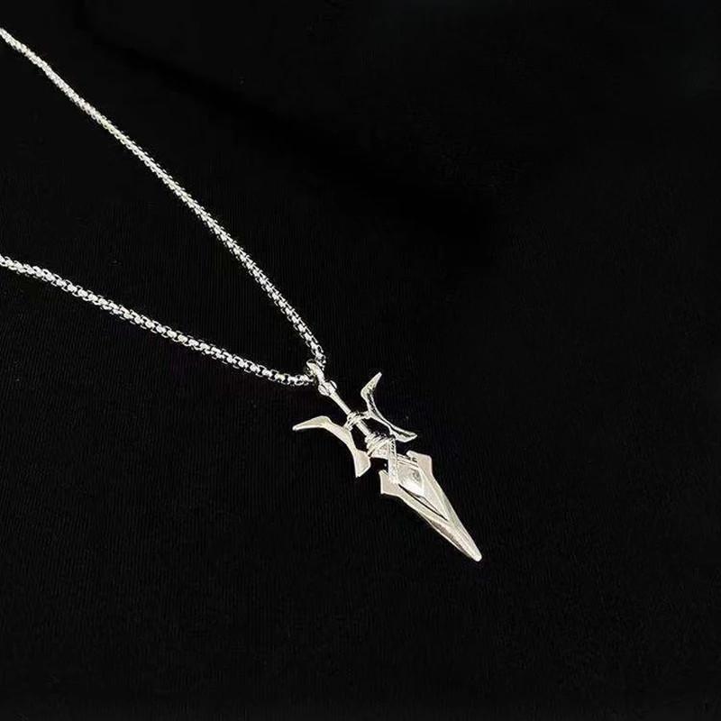 Anime Misa Amane Cosplay Necklace Halberd Pendant Necklaces Keychain Cosplay Jewelry Gifts