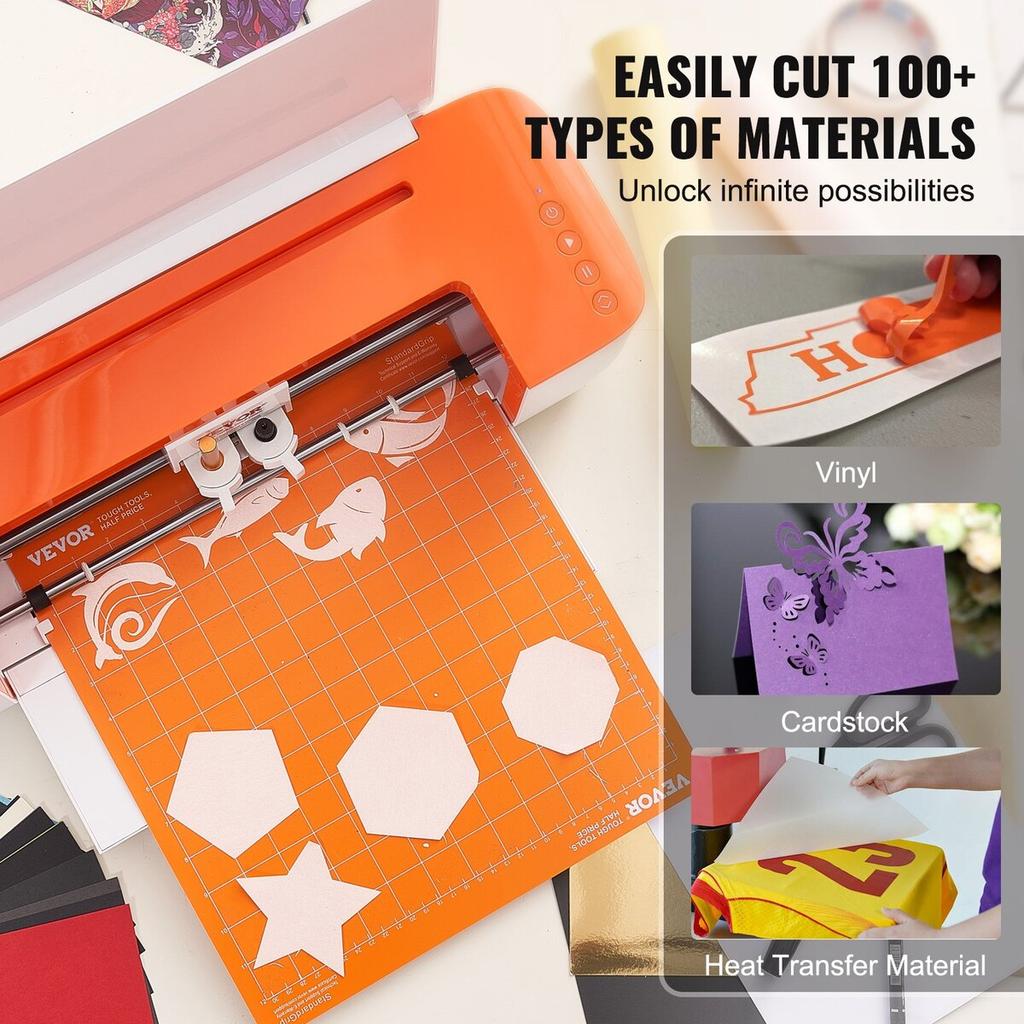 Vinyl Cutter Machine, Bluetooth Connectivity DIY Cutting Machine, Compatible with iOS, Android, Windows and Mac, Massive Designs Included, for
