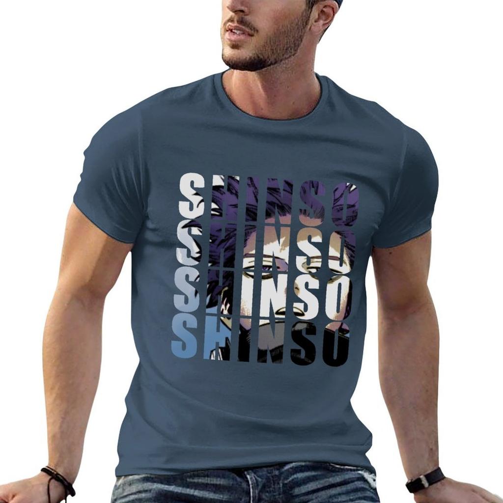 Shinso Ft Impact Font Tshirt High Elasticity Sports Tshirt