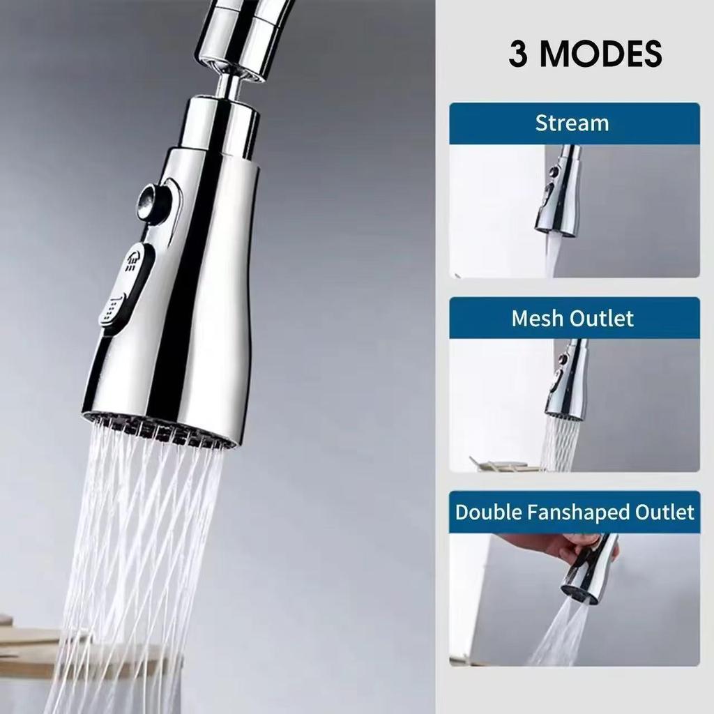 Universal Rotating Kitchen Faucet Sprayer with Anti-Splash Slim Design