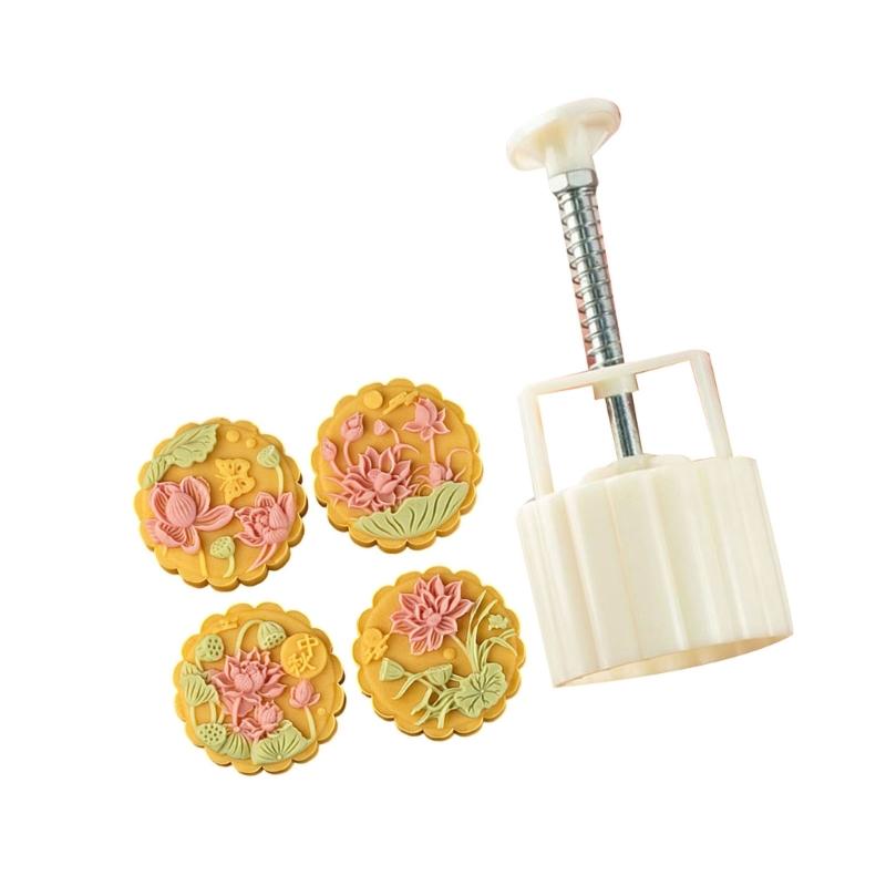 Kitchen Crafts Formy do ciastek księżycowych z wzorem Stabilna domowa forma do pieczenia deserów