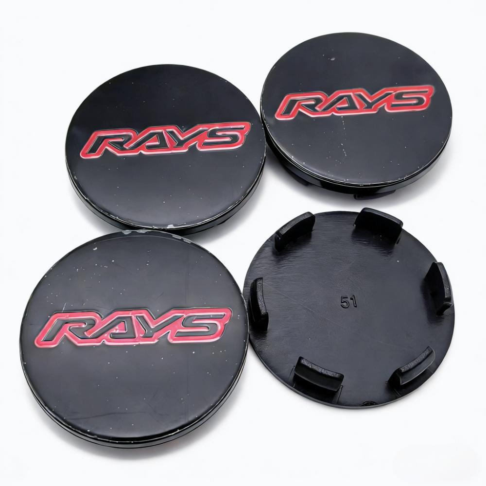 4pcs 51mm 46mm Rays Logo Emblem Badge Car Wheel Center Caps Wheel Hubcaps Rim Hub Center Dust Cover Replace Car Accessrories