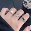 Niche Design High-End Light Luxury Open Ring Simple Flower Grape Personality Get Ring