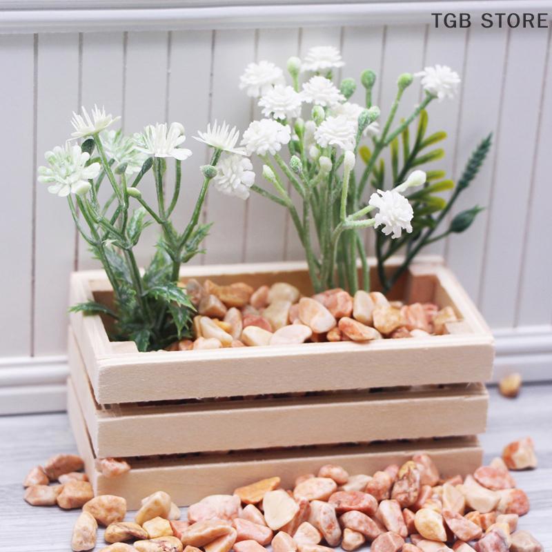 1Pcs 1:12 Plant Pot Food Drink Storage Basket Home Garden Model Decor Toy Doll House Accessories