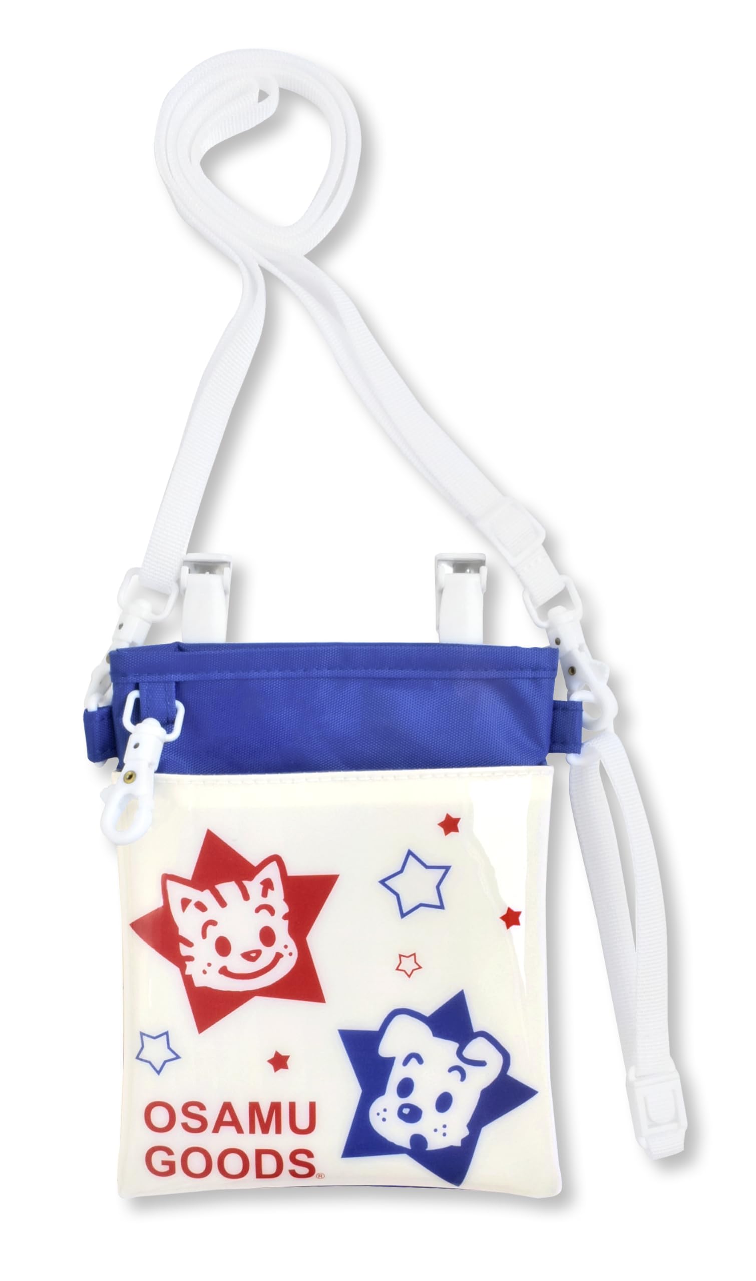 

Osamu Goods Soft Pen Cat Blue St.Lady s 3-Way Pouch, & Dog, синий