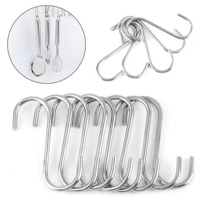 5/10/20pcs Bathroom Stainless Steel Holder Storage Rack Clasps Hooks S Shaped Hook Hanger