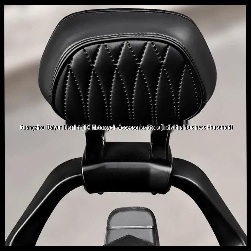 Enlarged Aluminum Backrest with Thick Cushion for Jike Core AE4/AE5I Electric Motorcycle - Easy, No-Damage Installation.