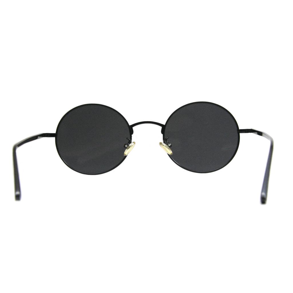 Fujiyama Stylish Round Frame Oval KIKI AKATUKI Black [meSmart] Glasses, Sunglasses, (Black Frame, Lenses)