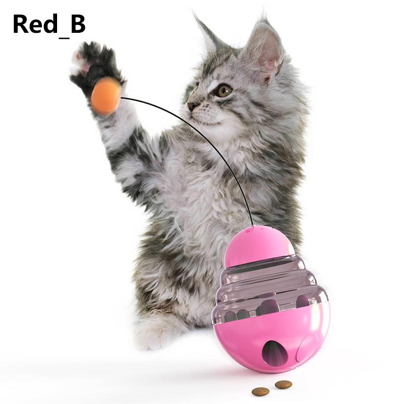 Interesting Tumbler Mint Ball Feeders Puzzle Play Cat Tracks Spinning Toy Game Cat Funny Cat Stick