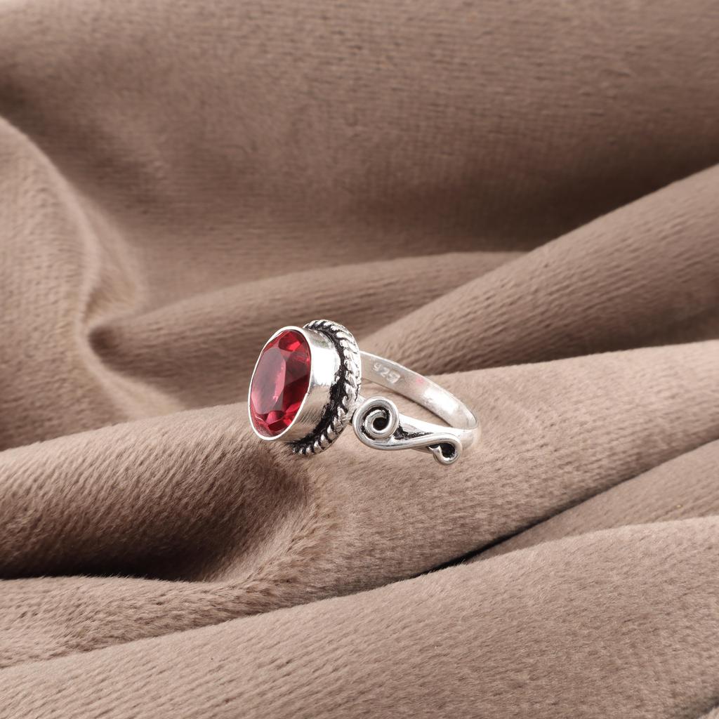 Pink Tourmaline Ring Gemstone Jewelry, 925 Solid Sterling Silver Ring, Handmade Jewelry Birthstone Ring, Gift For Her