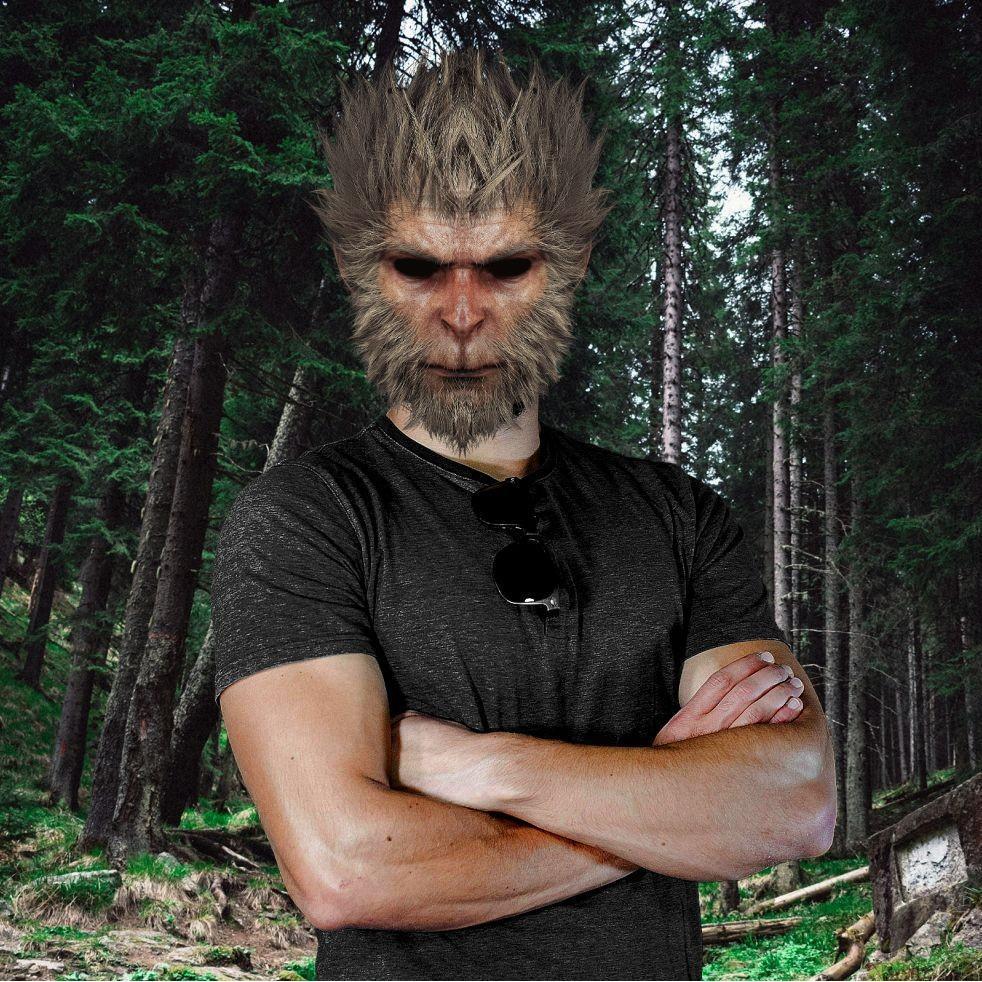 Einzigartige Black Myth Wukong Maske Verspieltes Affenkopfstück für Halloween Cosplay-Events