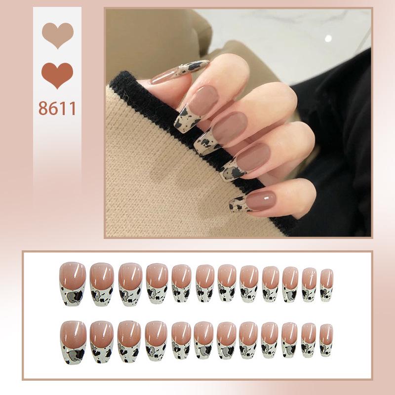 French Pearl Press-On Nails: European & American Style Blush Ballet Nail Art Tips