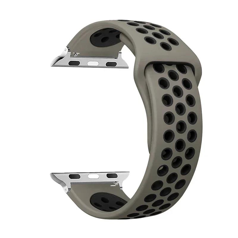 Sport Loop Strap für Apple Watch Band Ultra 2 49 mm 44 mm 40 mm 41 mm 45 mm 42 mm 38 mm Silikonarmband iWatch Serie 9-8-7 6 5 4 SE