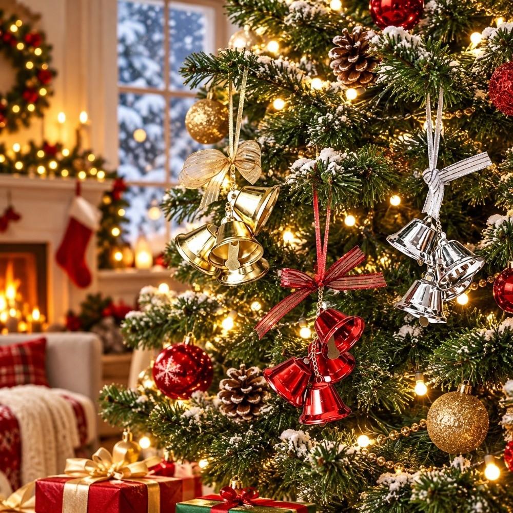 Crisp Sound Xmas Tree Pendant Creative Door Hanging Bell Gifts Retro Windbell Entrance Porch
