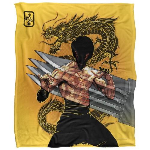 Enter The Dragon Silky Dragon Claw Bruce Lee Soft Touch Blanket