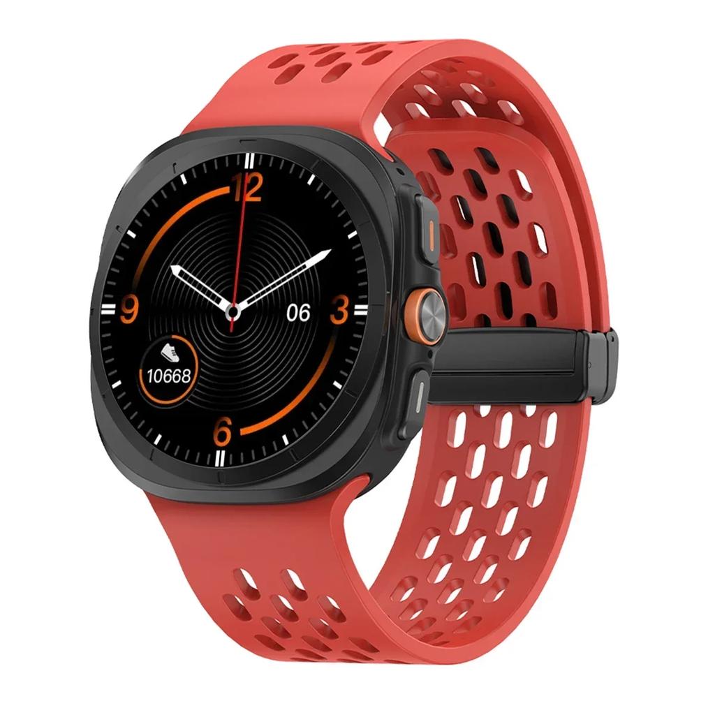 Magnetic Silicone Strap for Samsung Galaxy Watch Ultra 47mm No Gaps Sport Band Correa Bracelet For Galaxy Ultra 47 Mm Watchband