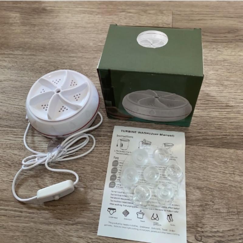 1 Piece Travel Home Business Trip Usb Rotating Turbine Portable Mini Washing Machine For Socks Underwear Wash Dishes