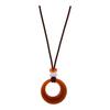 Vintage Long Brown Ring Pendant Necklace Women'S Sweater Atmospheric High-End High-End Sweater Chain Clothes Neck Chain