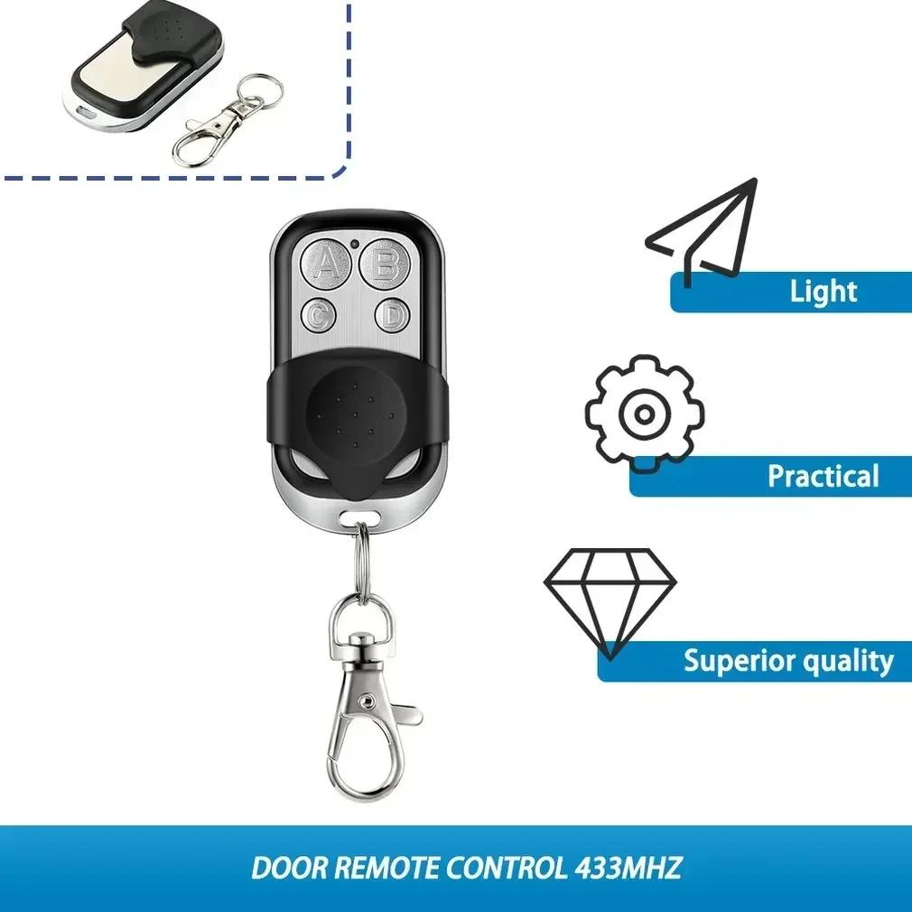 433MHz Metal Push Button garage door copy controller Remote Control Transmitter 4 Button Universal  Garage Door Opener Remote