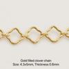 Quick Shipment New Real 14K Gold Filled Clover Chains for Jewelry Making Permanent Bracelets Necklaces