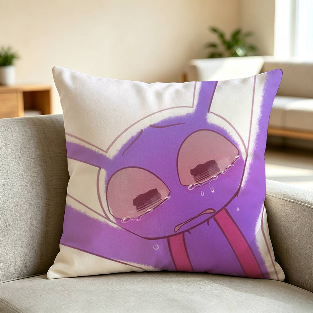 T-The Amazing Digital Circus R-Ragatha Square Double-Sided printed Pillow Case Bedroom Bedside Pillow Sofa Cushion Cover
