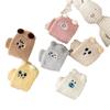Winter and Autumn Elongated Knee-length Socks, Coral Fleece Women's Socks, Cartoon Embroidered Animal Women's Socks, Thick and Warm Socks