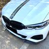 For BMW 3 Series G20 G21 M-Sport 2019-2024 Car Front Bumper Splitter Lip Spoiler Diffuser Guard Body Kit Cover Tuning ABS Black