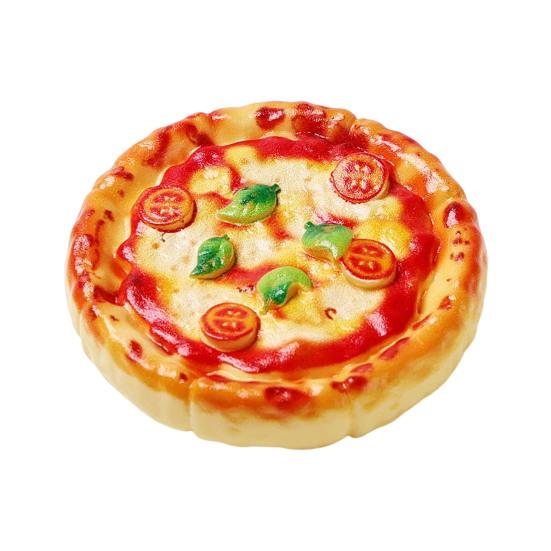 Miniature Scene Decorations 2Pcs Mini Resin Pizza Ornaments, Realistic Miniatures, Tiny Simulation Figures Food Ornaments for DIY Craft Project, Doll