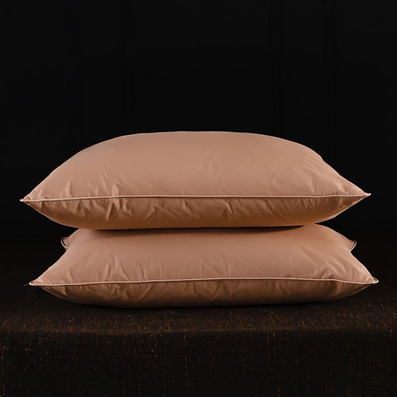 

2 шт. Подушка из белого гусиного пуха для сна, мягкая подушка с 100% хлопковым чехлом, стандартная двуспальная кровать, для сна на боку 50x70cm(20x28in)