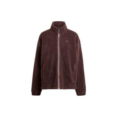 Originals Essentials Fleece Collar Long Sleeve Jacket Women Outerwear Dark-Grey Brown IM3898