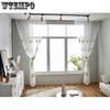 WTEMPO 2PCS Embroidered Window Screen Curtains Nordic Finished Bay Window Screens Bedrooms Living Rooms Mosquito Proof Simple Modern Gauze Curtains