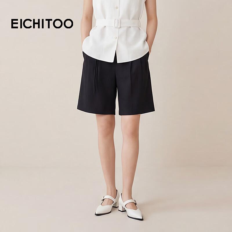 EICHITOO Women s Lyocell Linen High-Waist Capris L