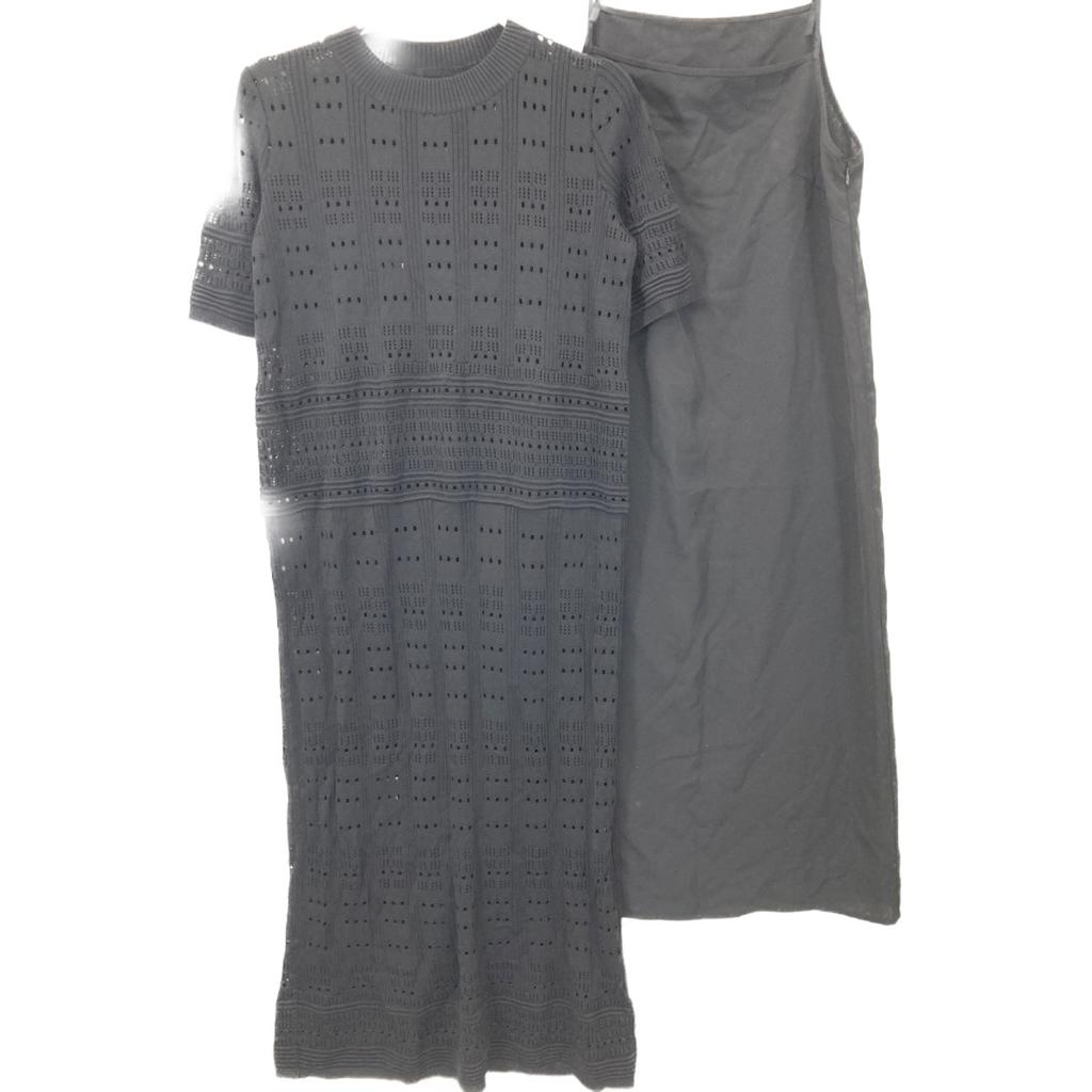 ADORE 531-0174503 Black Lacy Knit Dress dress 38 blackUsed