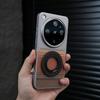 Für OPPO Find X9 Ultra Hülle Harte PC-Kohlfaser-Textur Magnetischer drehbarer Halter Schutzhülle für OPPO Find X9Ultra Schale
