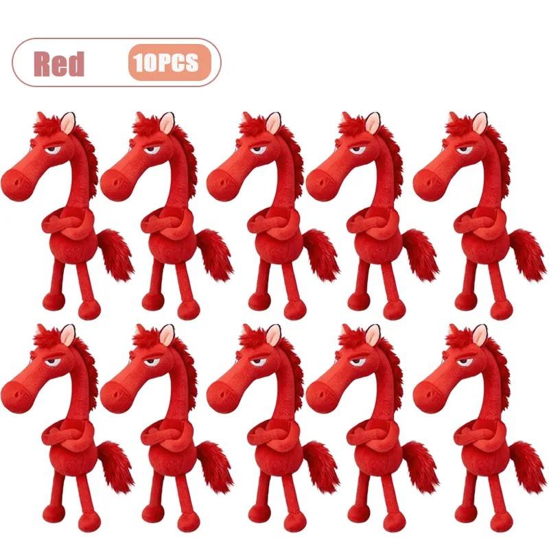 1-10PCS 2026 Year of The Horse Plush Toy Black Pony Mascot Creative Cute Doll Keychain Bag Charm Ornament