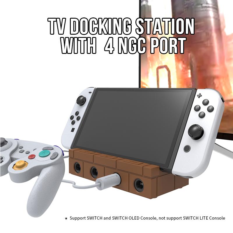 HS-SW450 For Nintendo Switch Game NGC Controller Converter Station with USB,HD Video,Type-C
