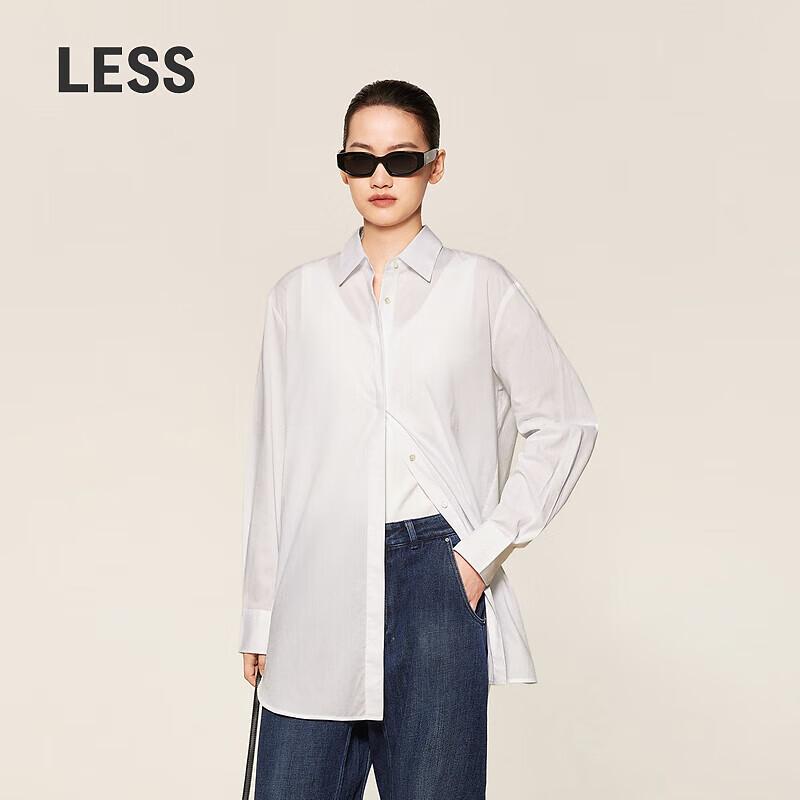 LESS 2024 Autumn New Cotton Loose Straight Long Sleeve Shirt M