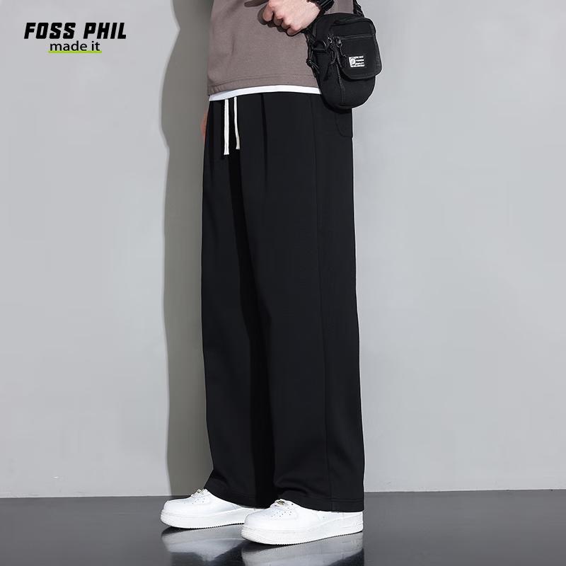 Foss Phil Men's Relaxed Fit Draped Straight-Leg Sweatpants