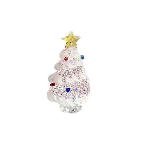 Handmade Colorful Christmas Tree Ornaments Glass Christmas Tree Decorations Christmas Tree Holiday Table DIY Decorations Gifts