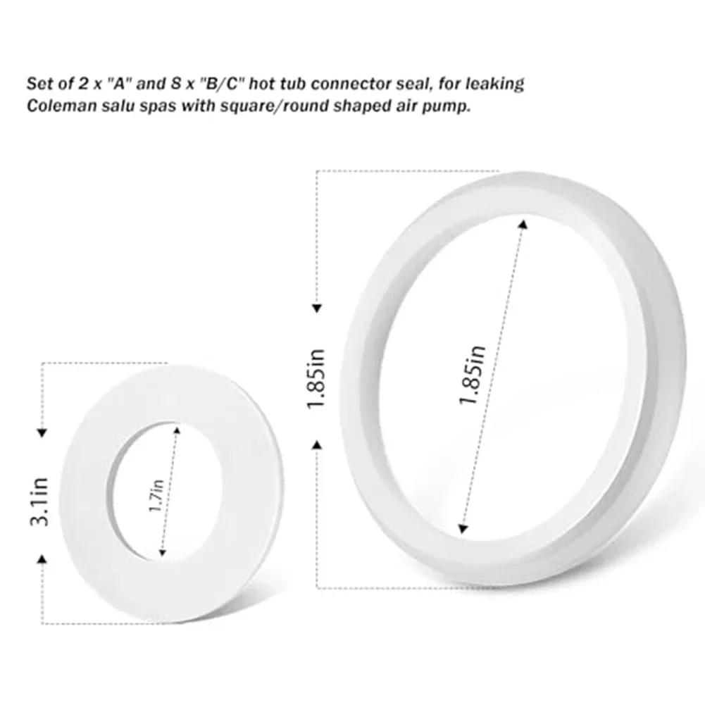 For Coleman Spa A/B/C Connector Seal Gasket Set Long Lasting Silicone Material Fits Model Numbers For 54xxx 90xxx 600xx 1380x