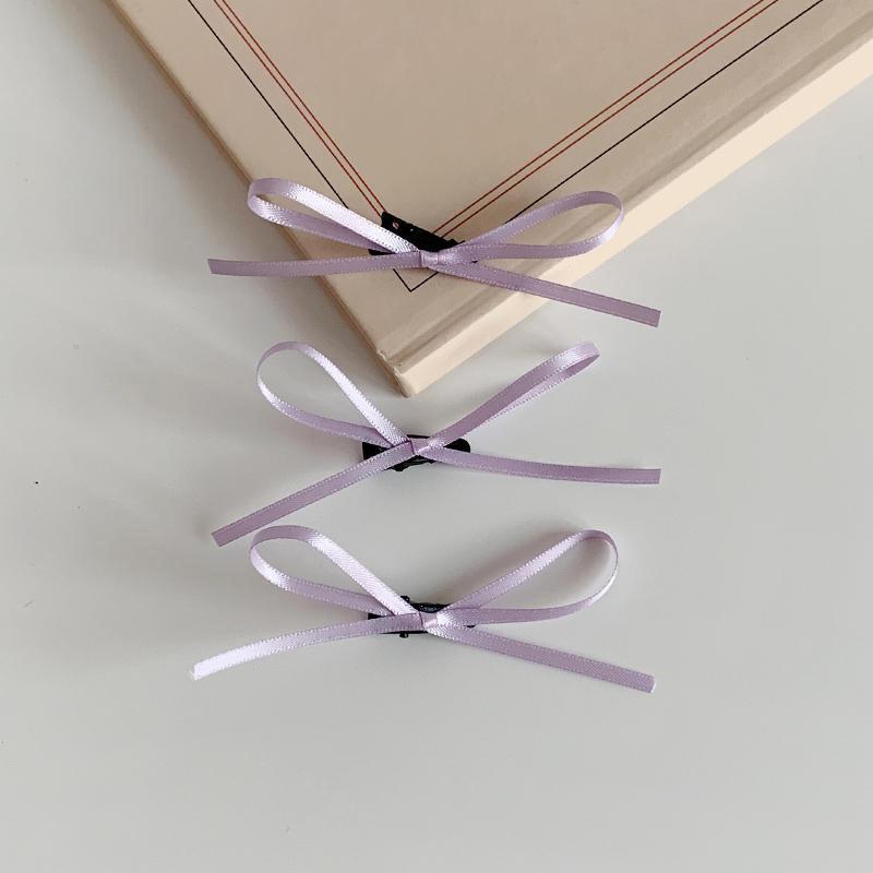 3Pcs Sweet Thin Silk Ribbon Bowknot Hair Clips  Cute Barrettes For Women Girls Colorful Lace Hair Clip Hair Accessories