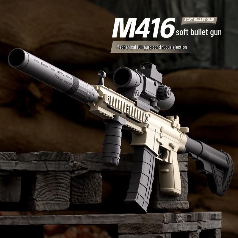 M416 Blowback Carrot Toy Gun with Shell Ejection for Kids, Decompression Toy