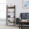 VASAGLE Ladder Shelf, 4-Tier Home Office Bookshelf, Freestanding Storage Shelves, for Living Room Bedroom Kitchen Balcony, Metal Frame