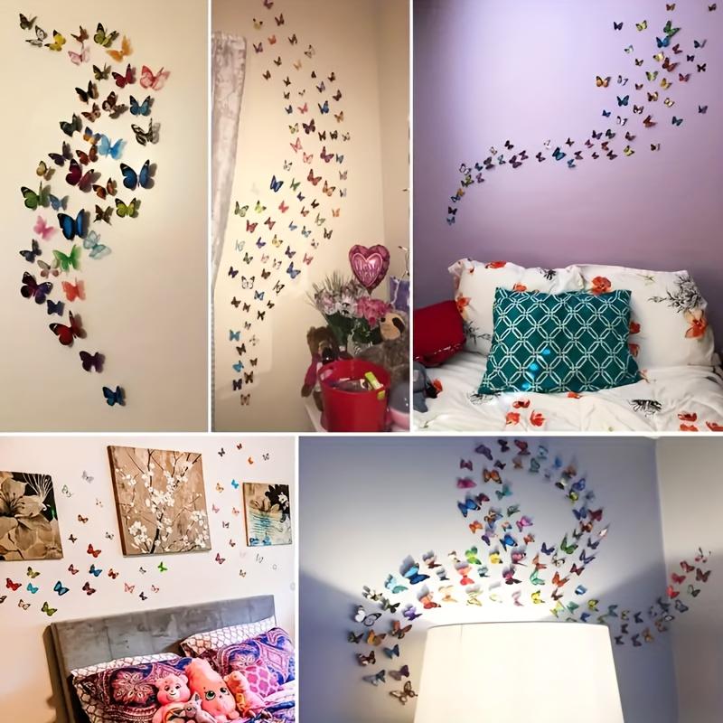 40pcs Vibrant Faux Butterflies - Colorful Plastic Decor for Hats, Slippers & DIY Crafts, Perfect for Home & Living Room Wall Art