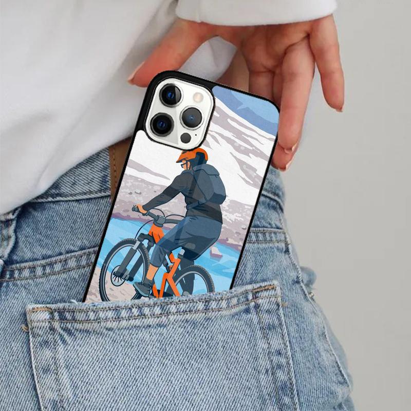 

Ride Mountain Bike Bicycle Phone Case Magesafe Magnetic Wireless Cover For iPhone 17 Air 16 16e 11 12 13 14 15 Pro Max Plus iPhone 12or12pro